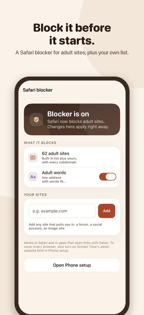 iPhone पर Monk Mode का स्क्रीनशॉट, 3 में से 3
