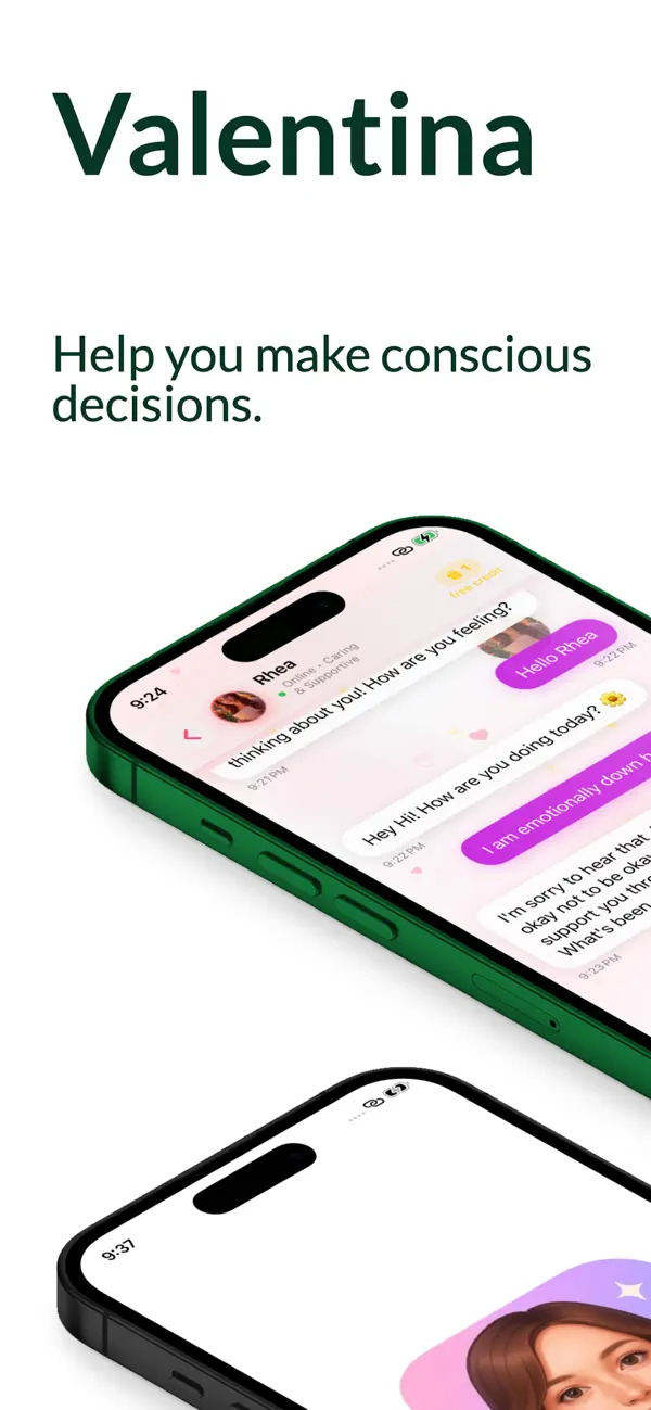 iPhone पर Valentina का स्क्रीनशॉट, 3 में से 1